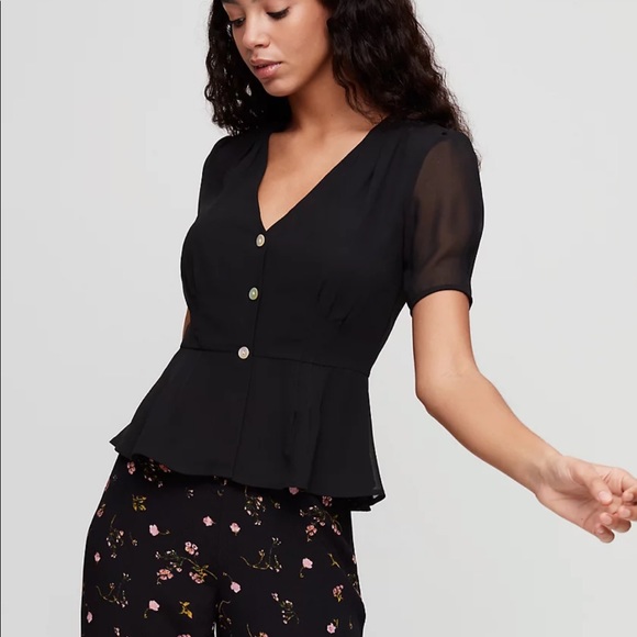 Aritzia Tops - Aritzia Wilfred Button-Front Blouse Size 00